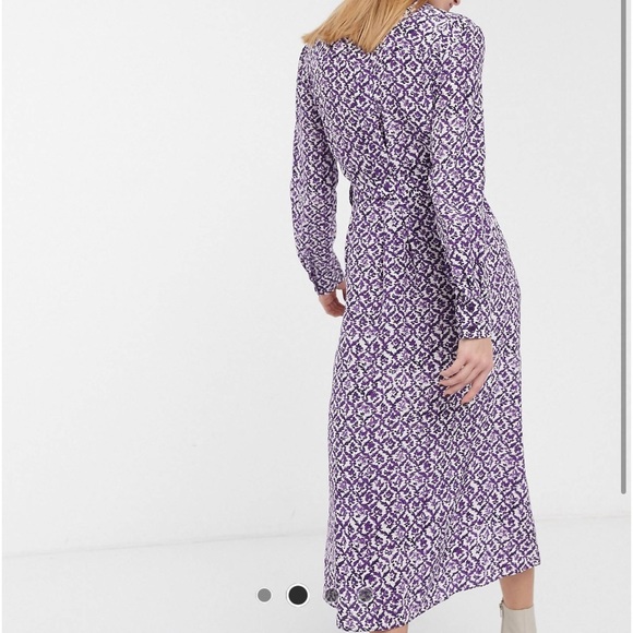 NWT - & OTHER STORIES - LILAC PRINTED SHIRT DRESS -US SZ 14 - Picture 3 of 4